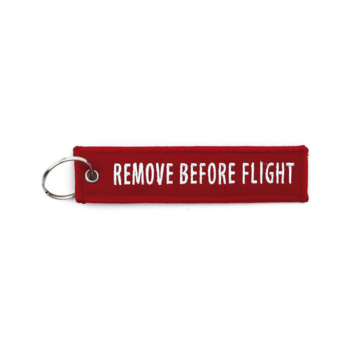 Schlüsselbund 'Vor Flug entfernen' Rot
