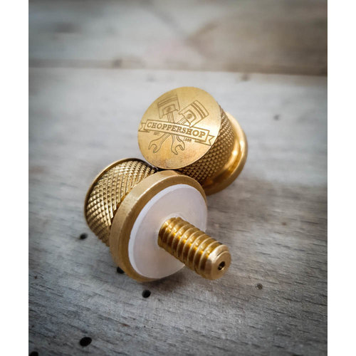 Max Inc Bouton de Siège Choppershop Noir / Laiton