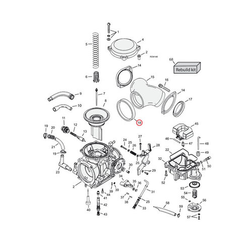 Cometic Seal, Cv Carb To Manifold voor Harley Davidson