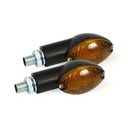 Cateye-Anzeige, schwarz. Geräucherte Linse