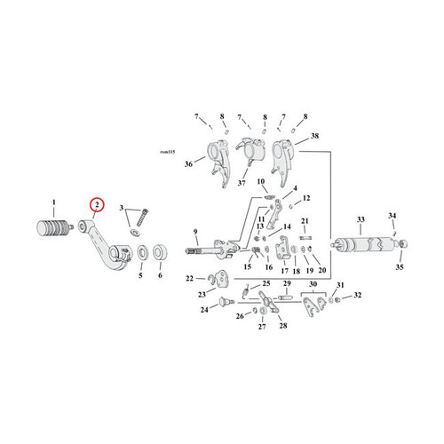 Bras de commutation pour Harley Davidson Sportster
