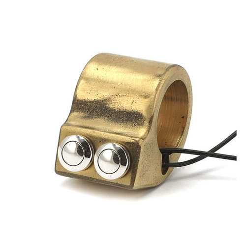 Wannabe Choppers WannaButton 1 inch Brass