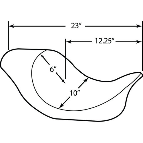 Drag Specialties 3/4 Solo Seat Diamond Zwart FXD Dyna 06-17