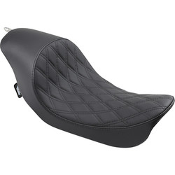 3/4 Solo Seat Diamond Zwart FXD Dyna 06-17