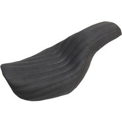 2-Up Knuckle Seat Tuck 'N Roll Black FLD FXD Dyna 06-17