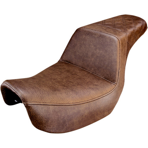 Saddlemen Step Up 2-Up Seat Diamond Gel  Dyna FXD FLX 06-17