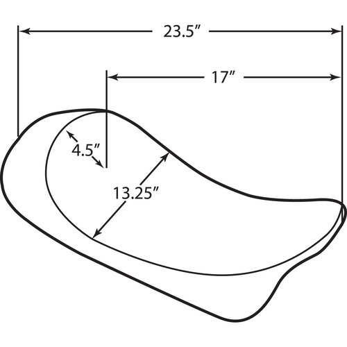 Drag Specialties Low Profile Solo Zadel Diamond Suede FLH FL Touring 08-20