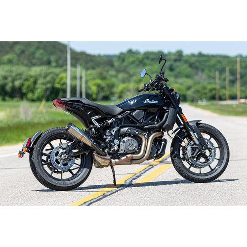 S&S EC Euro 4 Slip-On Muffler Chroom / Zwart voor Indian FTR1200