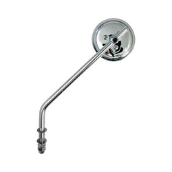 3 Inch Spiegel Rond - Lang/Kort & Zwart/Chrome