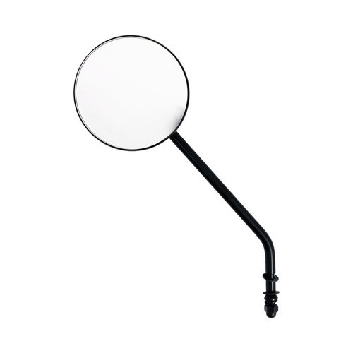 4 Inch Spiegel Rond - Lang / Kort & Zwart / Chroom