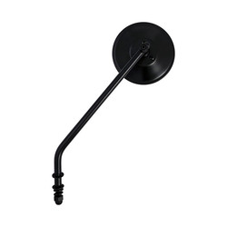 4 Inch Spiegel Rond - Lang / Kort & Zwart / Chroom