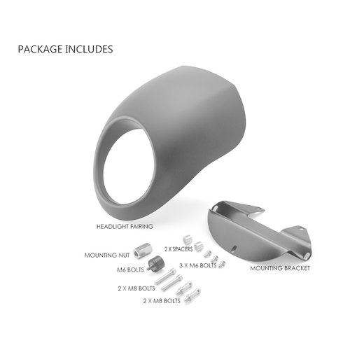 Max Inc Capot de phare pour Harley Davidson Dyna / XL - Noir brillant