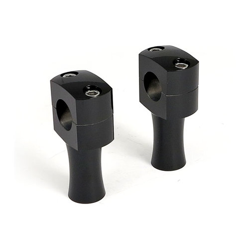 1 Inch Gewölbte Riser (1,25 "- 5") Schwarz & Chrom HD 73-02 BT, TC / B, XL (EXCL. FLT)