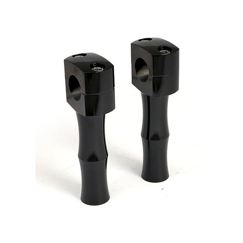 1 Inch Gewölbte Riser (1,25 "- 5") Schwarz & Chrom HD 73-02 BT, TC / B, XL (EXCL. FLT)