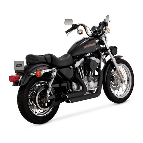 Vance & Hines ShortShots Staggered Zwart voor HD Sportster 99-03