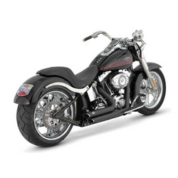 Shortshots Staggered Black (2-1/2'') Softail 87-11