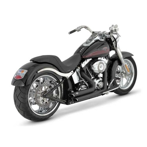 Vance & Hines Shortshots Staggered Black (2-1/2'') Softail 87-11