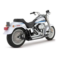 Shortshots Staggered Chrome for Softail 86-11