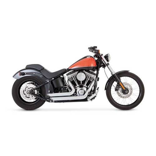 Vance & Hines Shortshots Staggered  Chrome For Softail 12-17