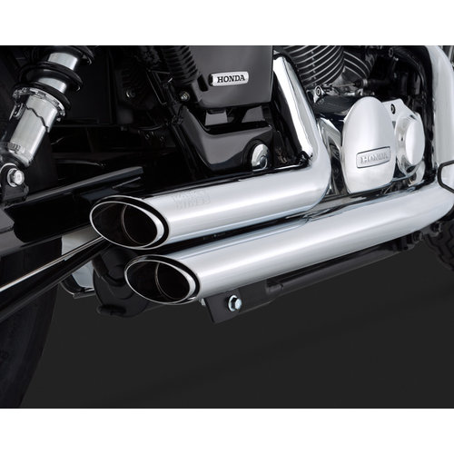Shortshots Staggered Exhaust Honda VT 750 Shadow 04-16 Shortshots Staggered Exhaust Honda VT 750 Shadow 04-16