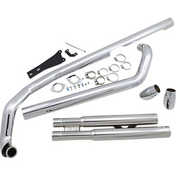 Yamaha XVS Speedster Slashdown Exhaust System Chrome