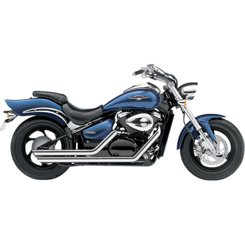 Cobra Suzuki VL 800 Volusia / VL 800 LC Volusia Exhaust System 2 Into 2 Streetrods Slash Down Speedster Chrome