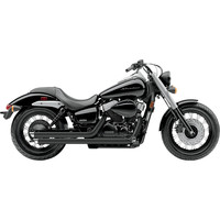 Honda VT750C Streetrod Slashdown uitlaatsysteem zwart