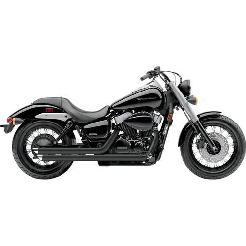 Cobra Honda VT750C Streetrod Slashdown uitlaatsysteem zwart