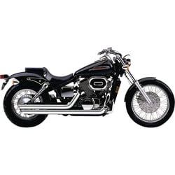 Honda VT750DC Streetrod Slashdown Exhaust System Chrome