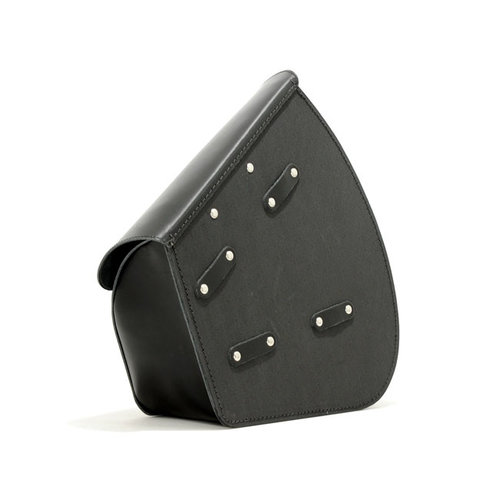 Longride Leather Swingarm Bag Black Softail 18-20