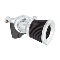 Velocity 65° Air Cleaner Kit Chrome/Black 01-15 Softail/04-17 Dyna/02-07 FLT/Touring