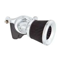Velocity 65° Air Cleaner Kit Chrome/Black 01-15 Softail/04-17 Dyna/02-07 FLT/Touring