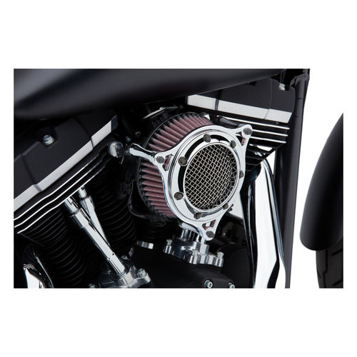 Cobra RPT Luchtfilterkit Chroom / Zwart 16-17 Softail; FXDLS voor 2017; 08-16 Touring, Trike