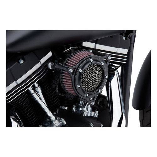 Cobra RPT Luchtfilterkit Chroom / Zwart 16-17 Softail; FXDLS voor 2017; 08-16 Touring, Trike