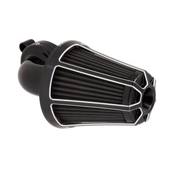 Monster Sucker Luchtfilter Beveled Chrome / Black 01-15 Softail; 04-17 Dyna; 02-07 FLT / Touring