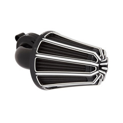 Monster Sucker Air Cleaner 10-Gauge Chrome/Black 01-15 Softail; 04-17 Dyna; 02-07 FLT/Touring