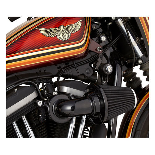 Arlen Ness Monster Sucker Luchtfilter No Cover Chroom / Zwart 01-15 Softail; 04-17 Dyna; 02-07 FLT / Touring