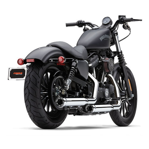 Cobra 3" Silencieux Race Pro Slip-On Chrome / Noir 04-20 Sportster XL