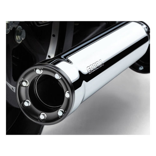 Cobra 3" Silencieux Race Pro Slip-On Chrome / Noir 04-20 Sportster XL