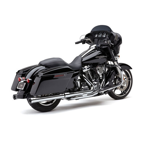 Cobra 3 "Race Pro Slip-On Schalldämpfer Chrom / Schwarz 95-20 Touring