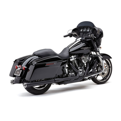 Cobra 3 "Race Pro Slip-On Schalldämpfer Chrom / Schwarz 95-20 Touring