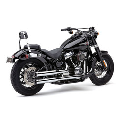 3 "Race Pro Slip-On Auspuff Chrom / Schwarz 18-20 Softail