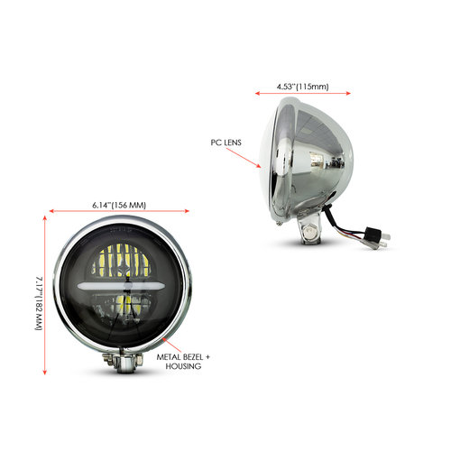 Max Inc LED Chrome Bates Style Klassischer / Moderner Scheinwerfer