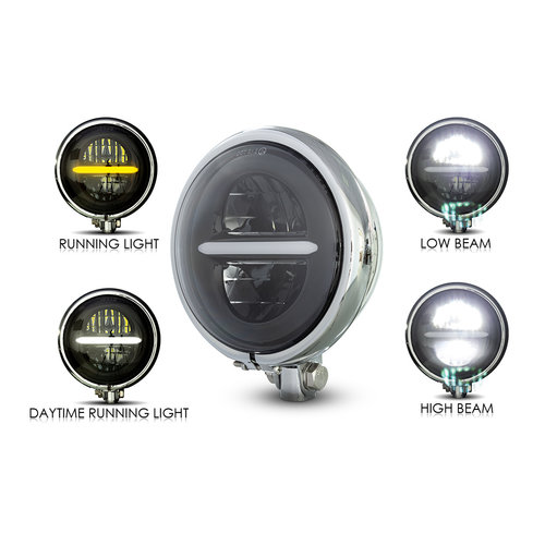 Max Inc LED Chrome Bates Style klassieke / moderne koplamp