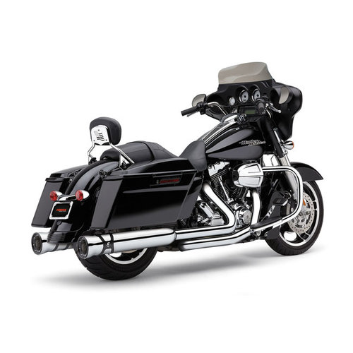 Cobra 4 " Race Pro Slip-On Schalldämpfer Chrom / Schwarz 95-20 FLT / Touring