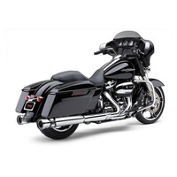 4" Race Pro Slip-On Muffler Chrome / Black 95-20  FLT/Touring