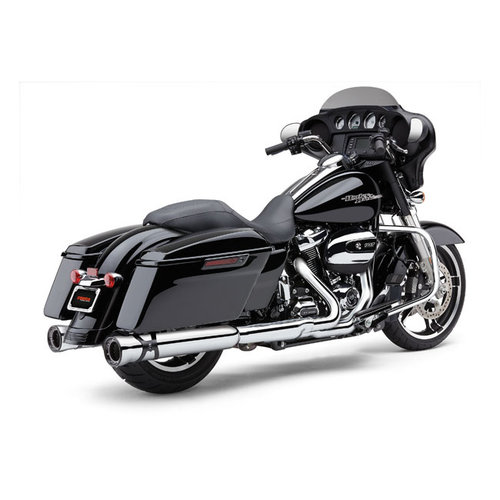 Cobra USA 4 " Race Pro Slip-On Schalldämpfer Chrom / Schwarz 95-20 FLT / Touring