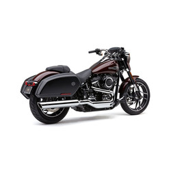 909 Twins 4 " Slip-On Schalldämpfer Chrom / Schwarz 18-20 Softail