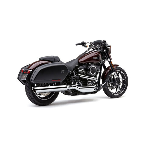 Cobra 909 Twins 4" Slip-On Muffler Chrome / Black 18-20 Softail