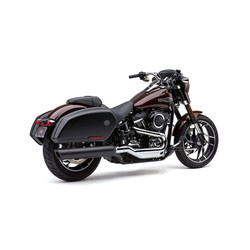 909 Twins 4 " Slip-On Schalldämpfer Chrom / Schwarz 18-20 Softail